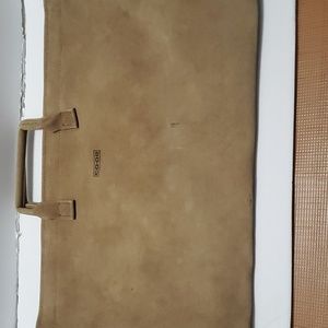 Soft suede briefcase